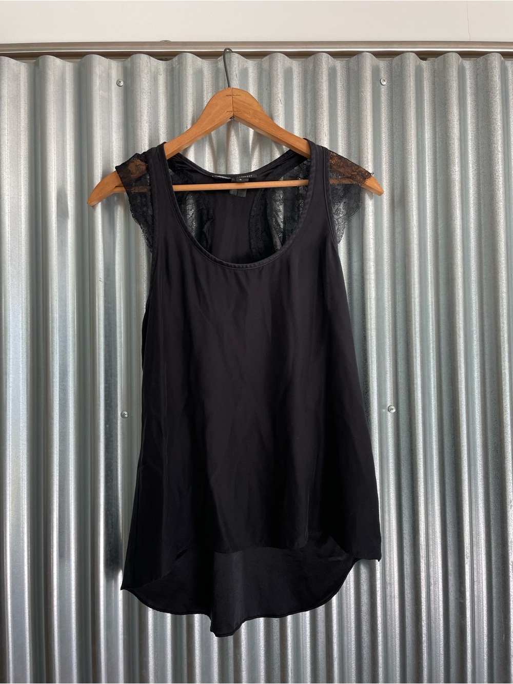 JAYGODFREY Black Lace-Trim Sleeveless Tunic